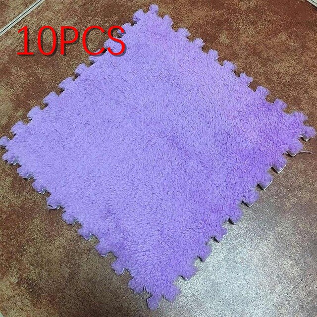 Puzzle Carpet Plush Kids Mat (10 Pcs)